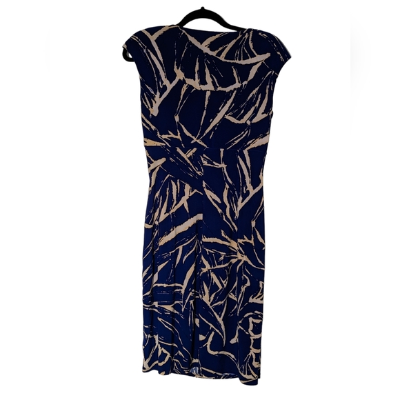 Ralph Lauren stretchy blue and cream patterned dress, size 8 - Picture 2 of 5